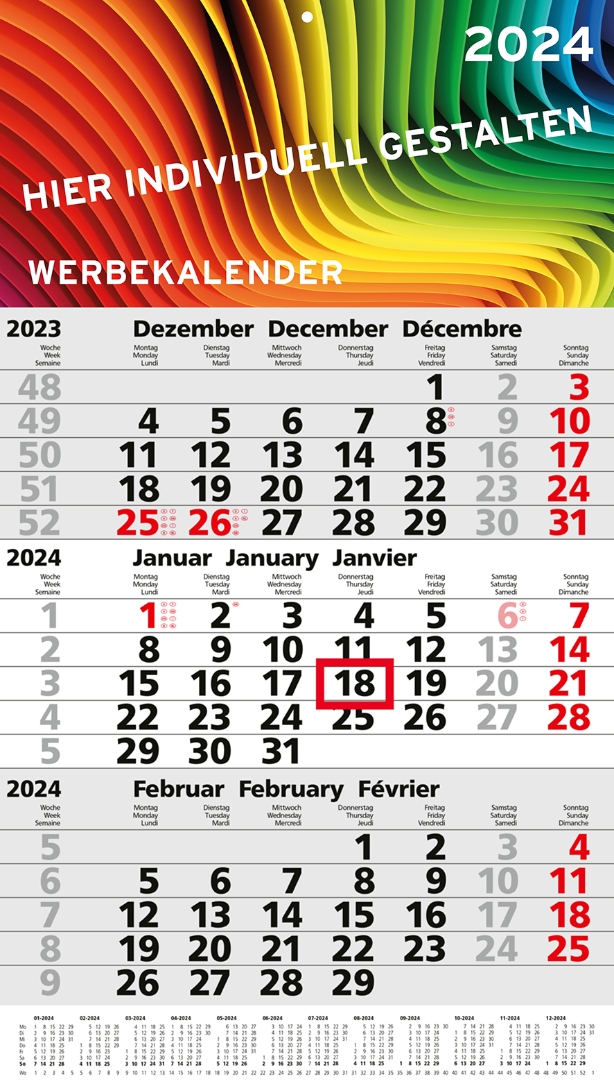 3-Monatskalender 2024 Compact - 3-Monatskalender | Print-Shop | 2024